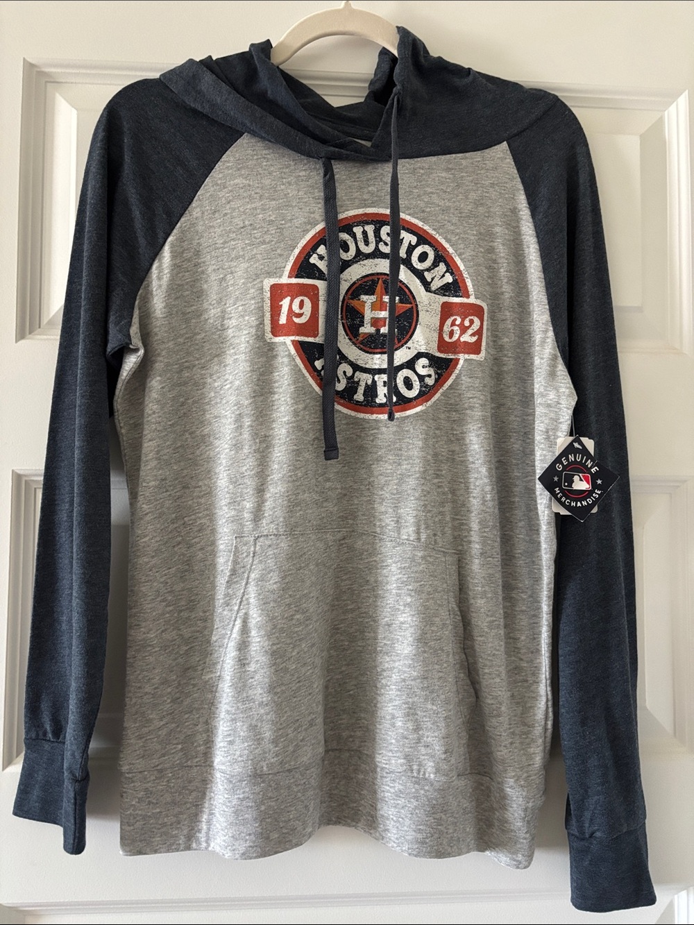 Houston Astros Heather Gray Navy Hoodie